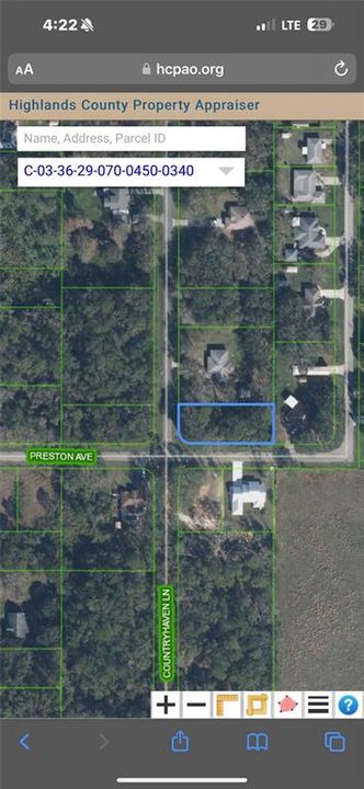 2246 Countryhaven Ln, Sebring, FL 33875 Lot Aerial View