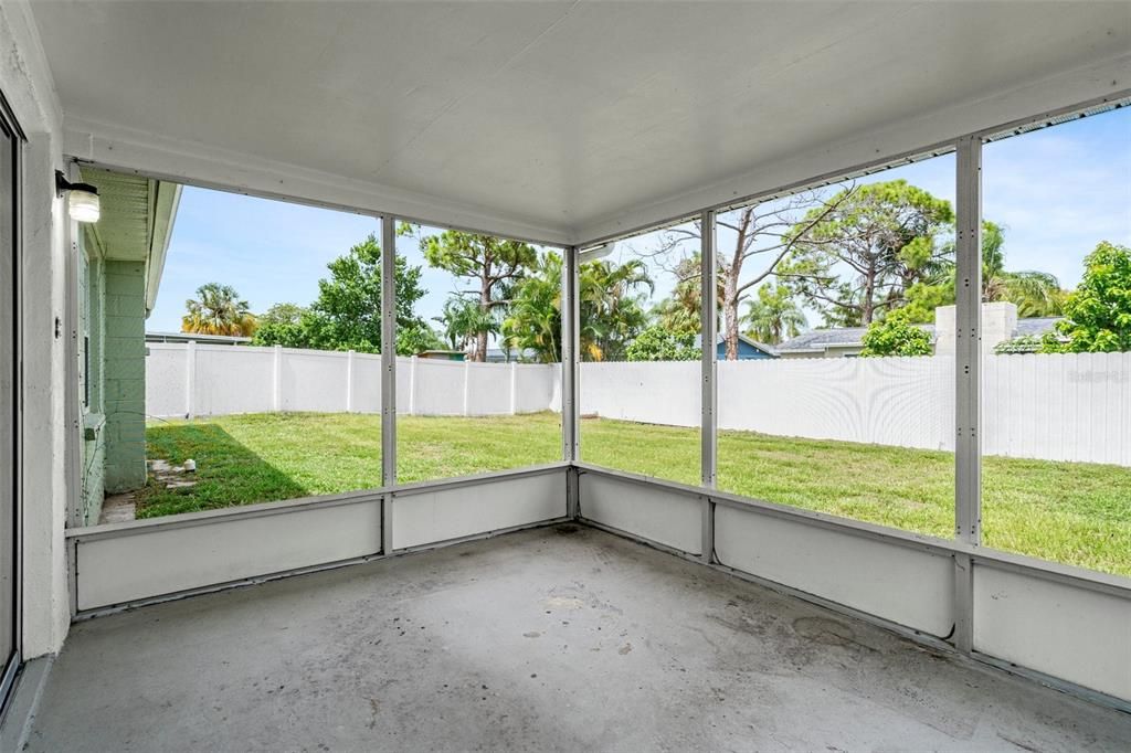 Screened patio