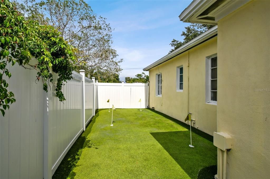 professionally installed putting green