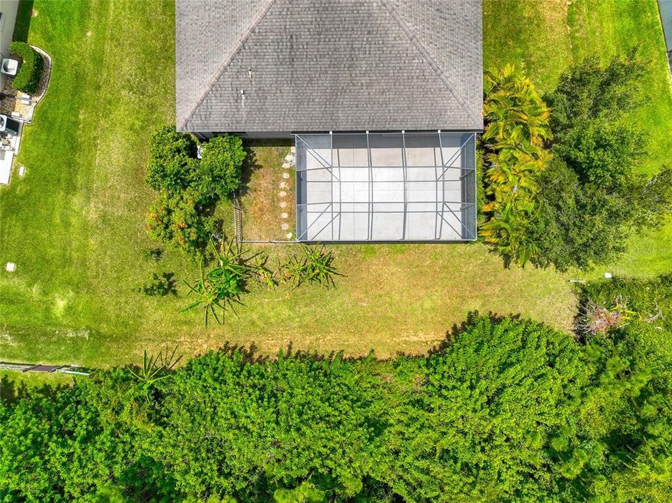 overhead showing yard & screened lanai