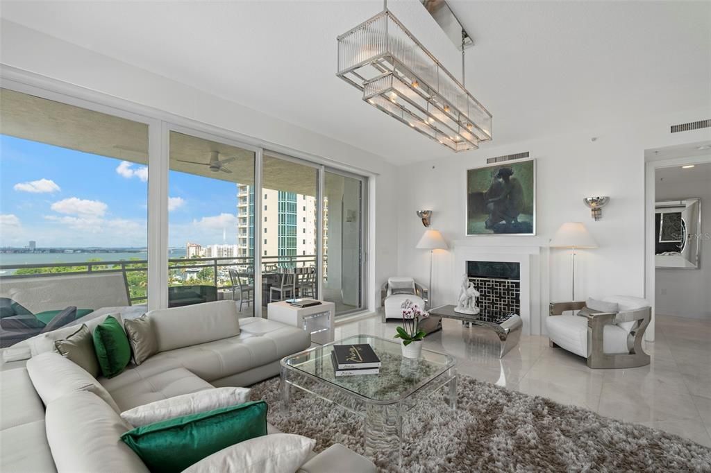 Such incredible water views through the floor to ceiling impact sliding doors.