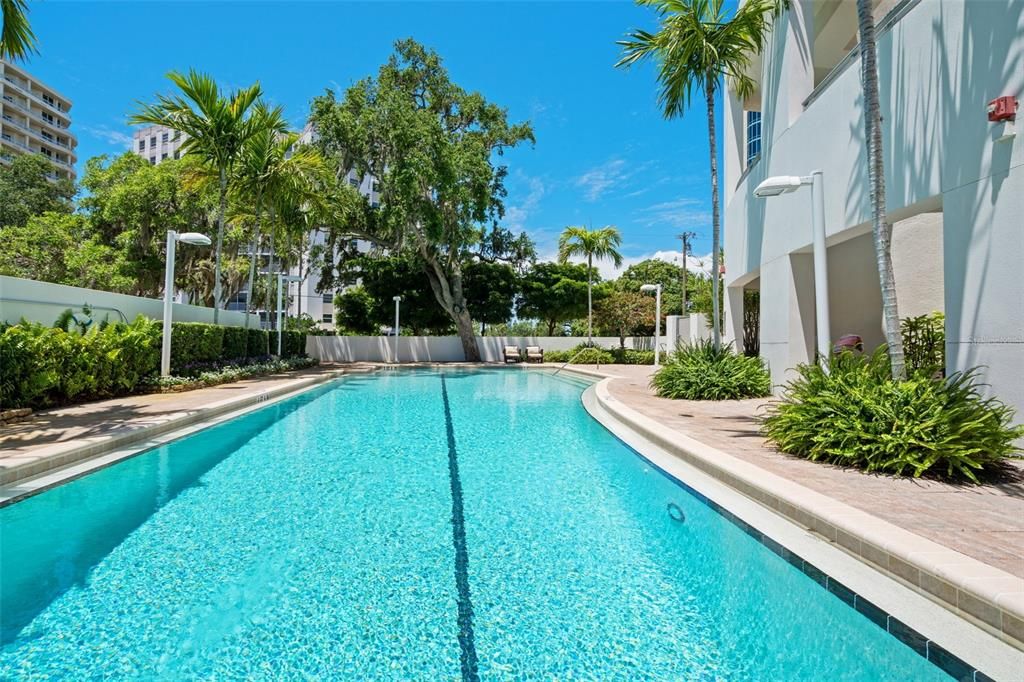 The tropical poolside oasis with 60' pool/spa.