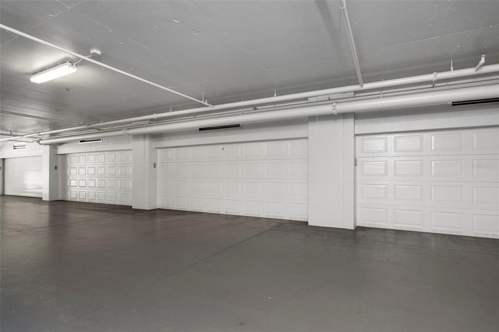 The private two-car oversized garage is a rare amenity in this Downtown setting.