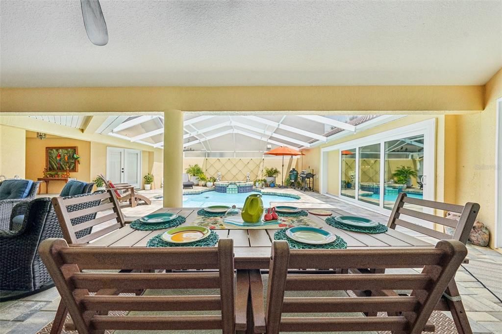 View of the pool from the lanai area.