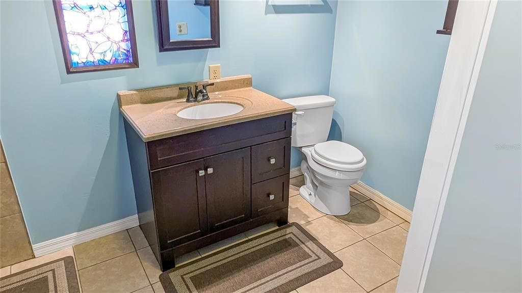 Master Bath as seen from entrance in Master Bedroom!