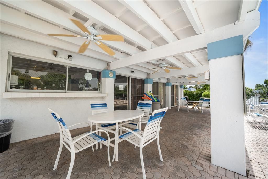 Pool with Lanai Shade & Clubhouse Windows