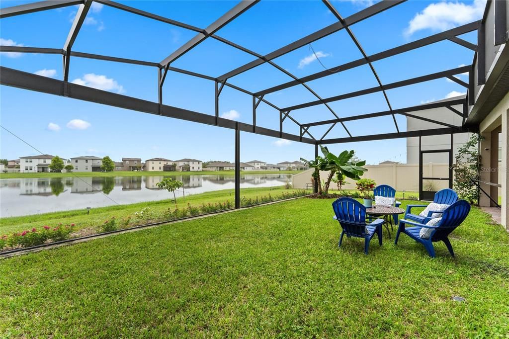 Manicured Pristine Backyard overlooking the Water