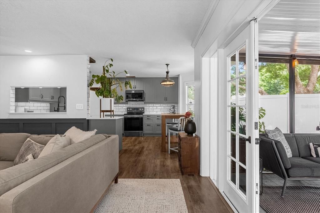 Family Room with View to Kitchen