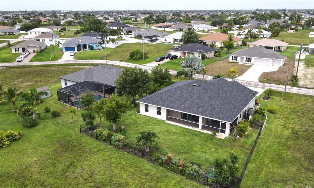 Rear aerial view of home