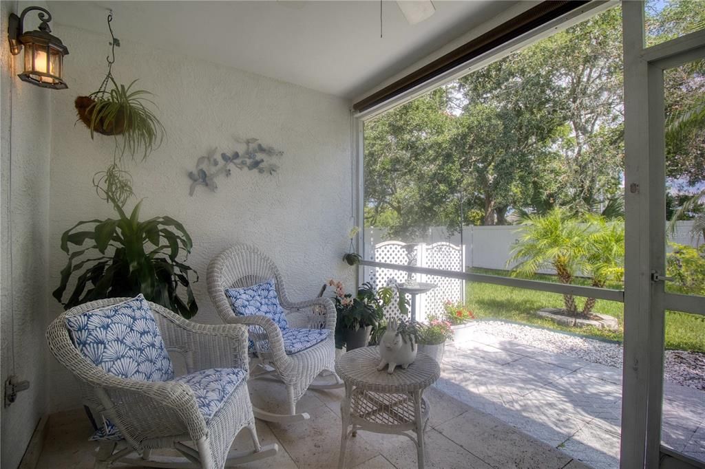 Charming screened lanai