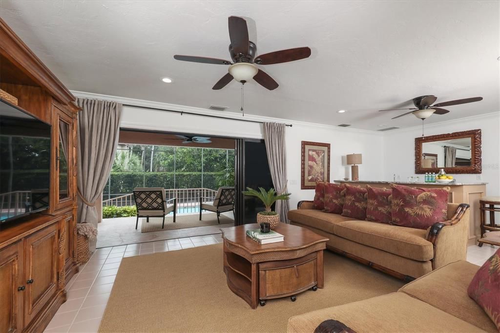 1st floor family room with TV.