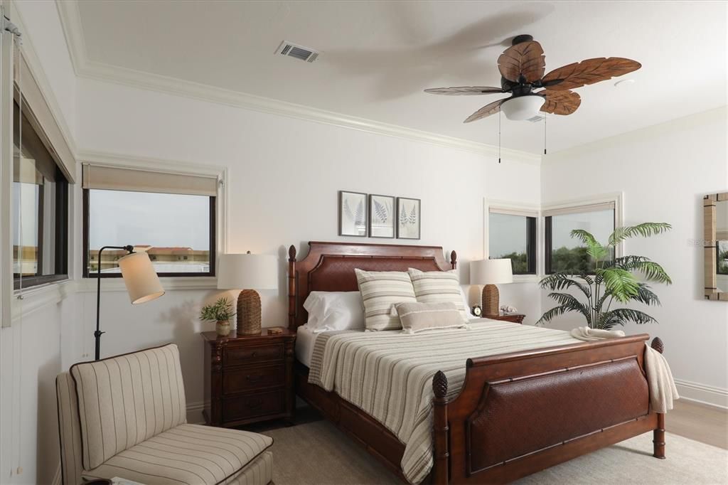 Upstairs Guest bedroom #3 with ensuite bathroom.