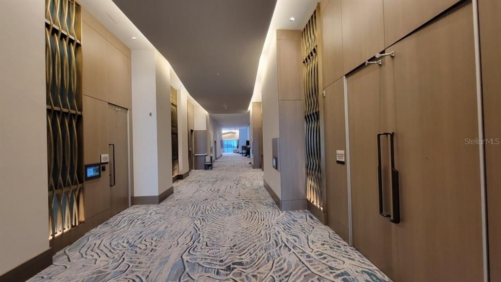 the hallway between meetings areas with every detail at a level of excellence