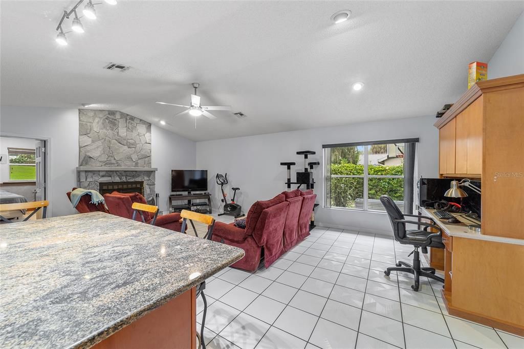 Kitchen and Family room