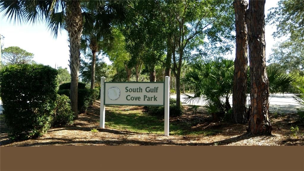 Entrance to South Gulf Cove Park just a few minutes drive from your new home.