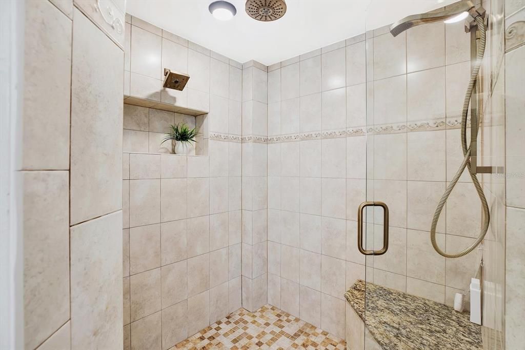 Very large walk-in shower