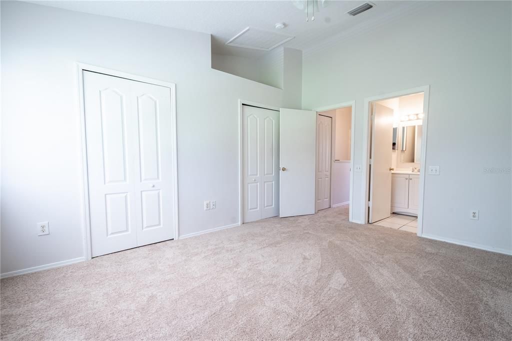 The primary bedroom features 2 closets.