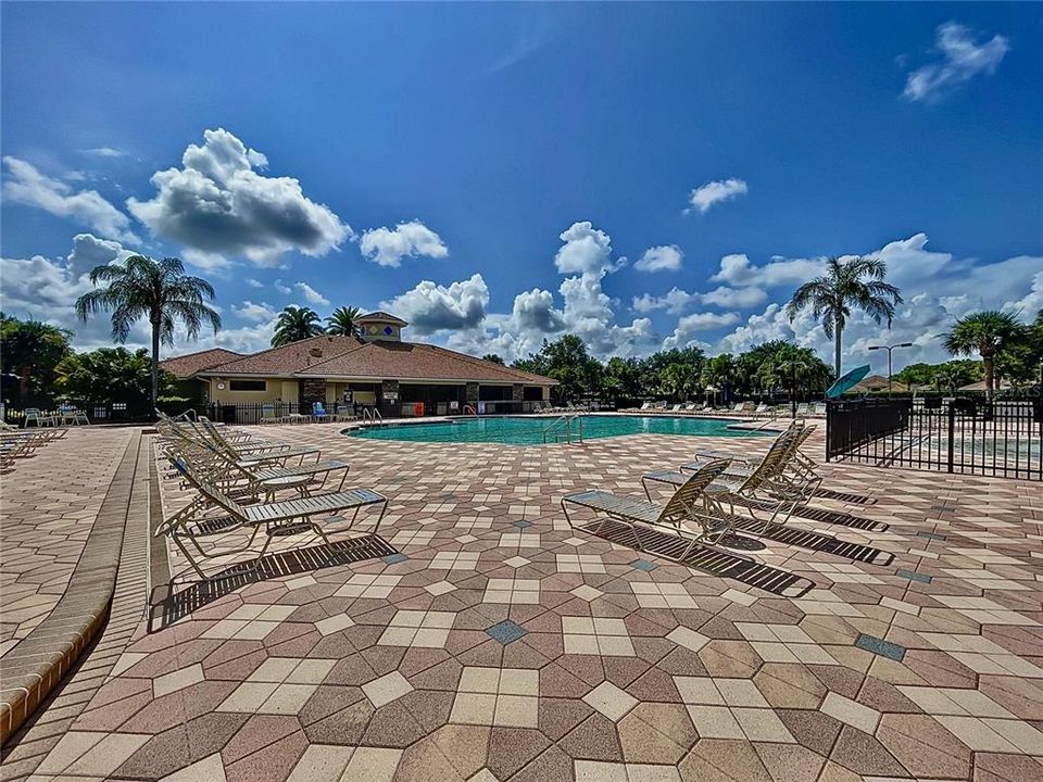 Two community pools one is Olympic size with an additional children's pool area and playground.  Other amenities include; fitness center, Clubhouse, Dog Park, Fitness Center, Playground,  Restaurant, Tennis Courts, corn hole, volleyball,shuffleboard and more.