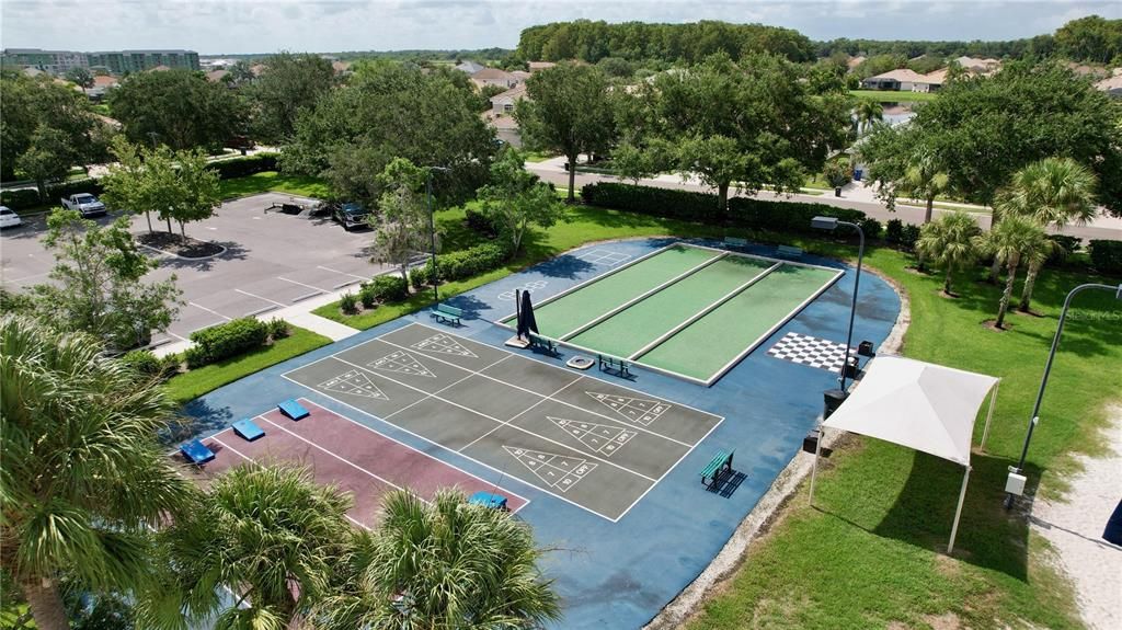 Two community pools one is Olympic size with an additional children's pool area and playground.  Other amenities include; fitness center, Clubhouse, Dog Park, Fitness Center, Playground,  Restaurant, Tennis Courts, corn hole, volleyball,shuffleboard and more.