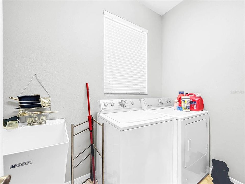 Half-bath off of the family room.