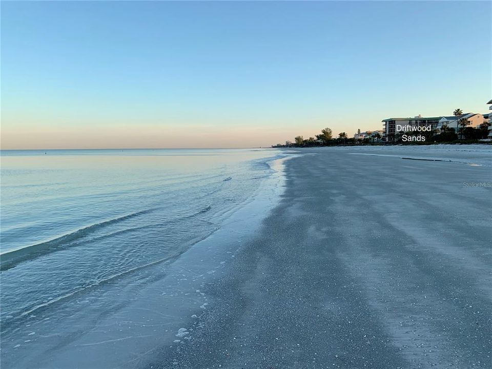 Sunrise on Indian Rocks Beach looking North to Belleair Shores just past Driftwood Sands Condo.