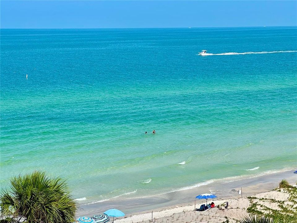 Clear teal green Gulf waters on IndianRocksBeach.