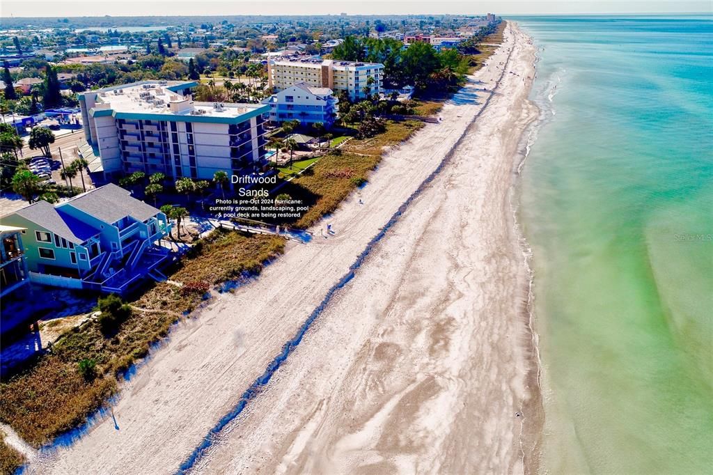 View of DWS looking SOUTH at Indian Rocks Beach toward Indian Shores