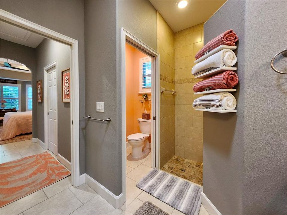 Master includes walk in shower, private water closet, dual medicine cabinets & vanities