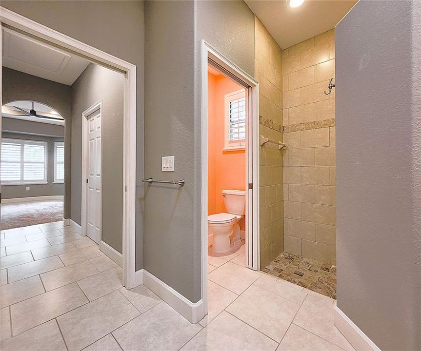 Master includes walk in shower, private water closet, dual medicine cabinets & vanities