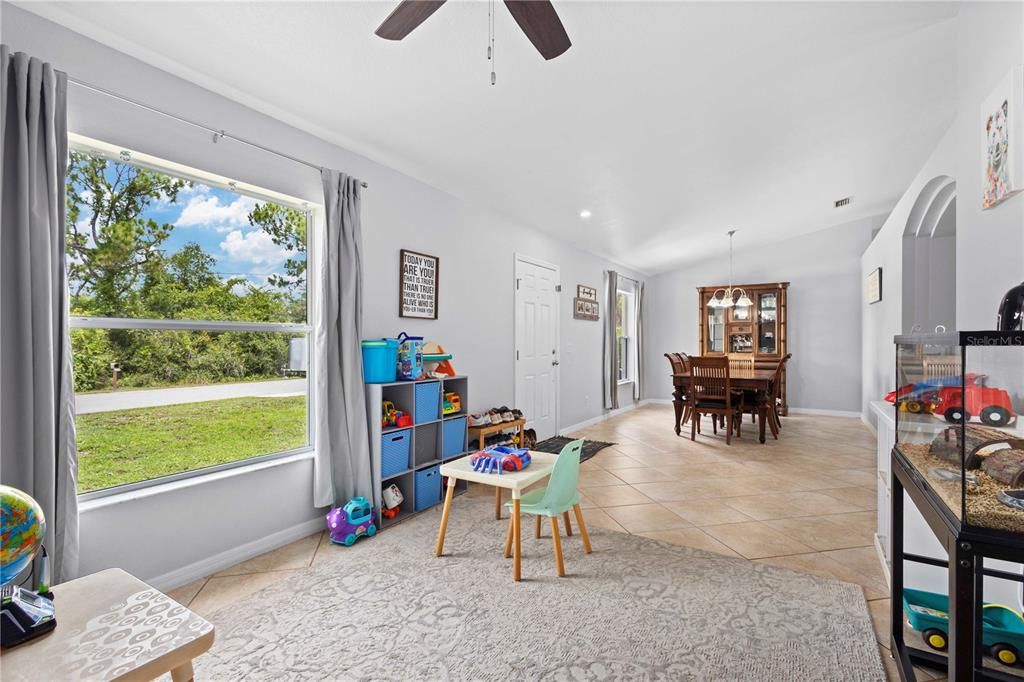 VIEW OF FORMAL LIVING AND DINING ROOMS