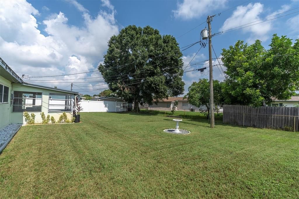 large backyard! Plenty of room for a pool!