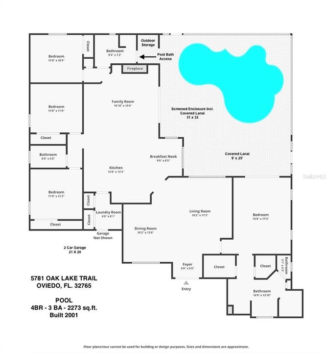 5781 Oak Lake Trail floor plan.