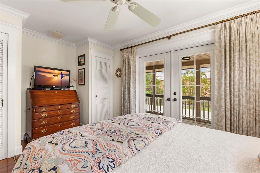 bedroom 3 - two closets and impact french doors