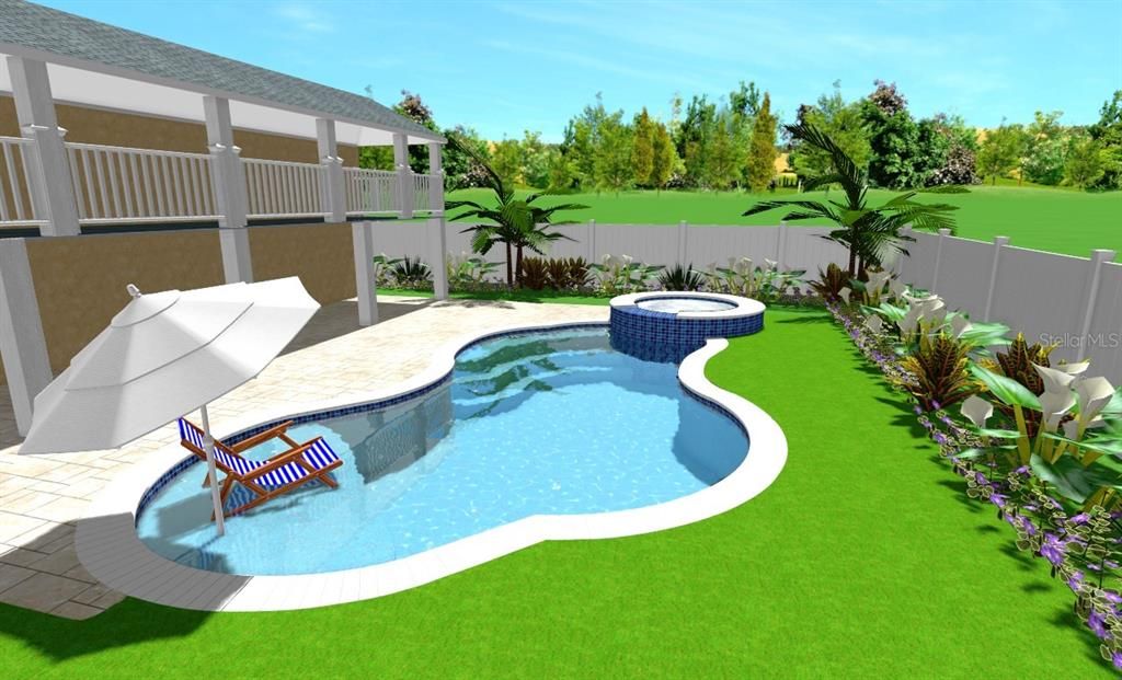 Build your ideal pool/spa on this large lot