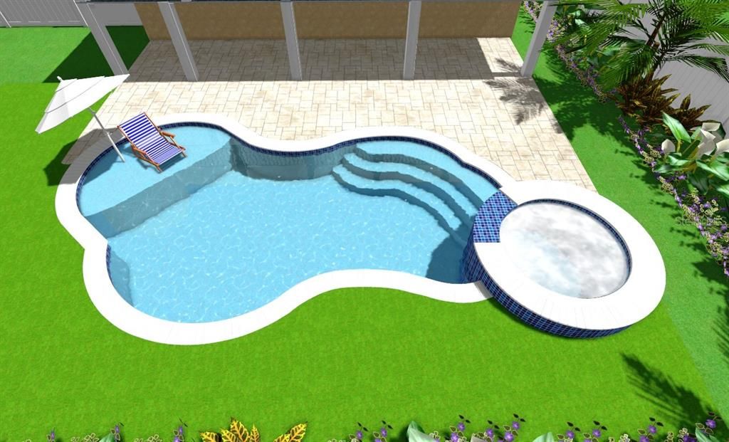 Plenty of room for a custom pool/spa!