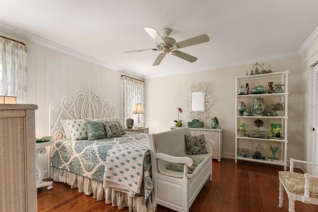 bedroom 2 w/ stunning wood floors, 2 closets