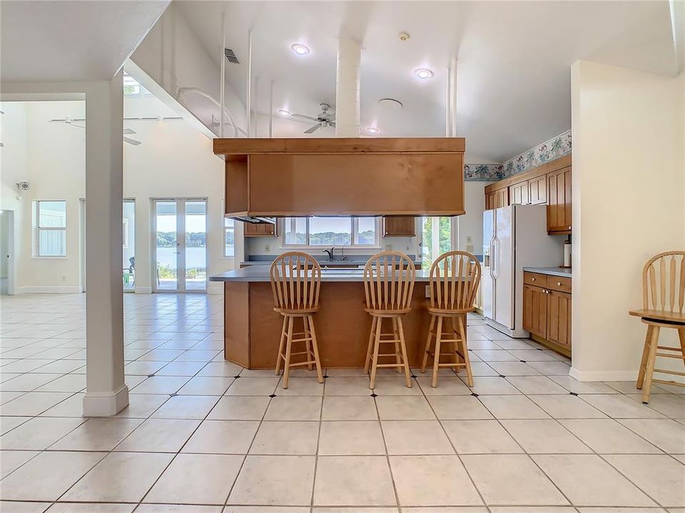 dining to kitchen & great room-Lake Views!