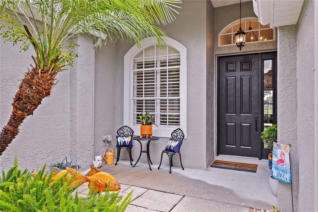 Front door covered porch