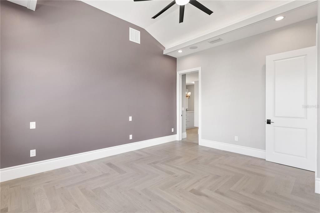 Primary Bedroom with accent wall