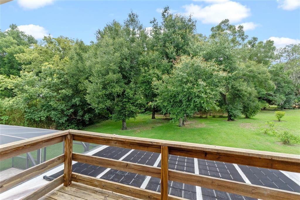 Balcony over back porch