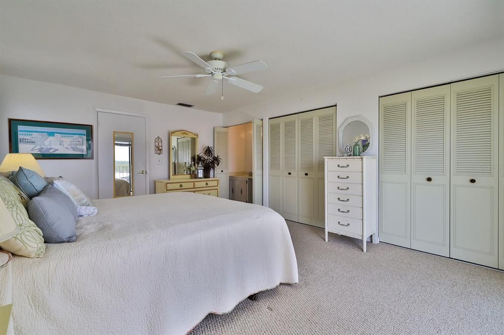 Primary bedroom with closets