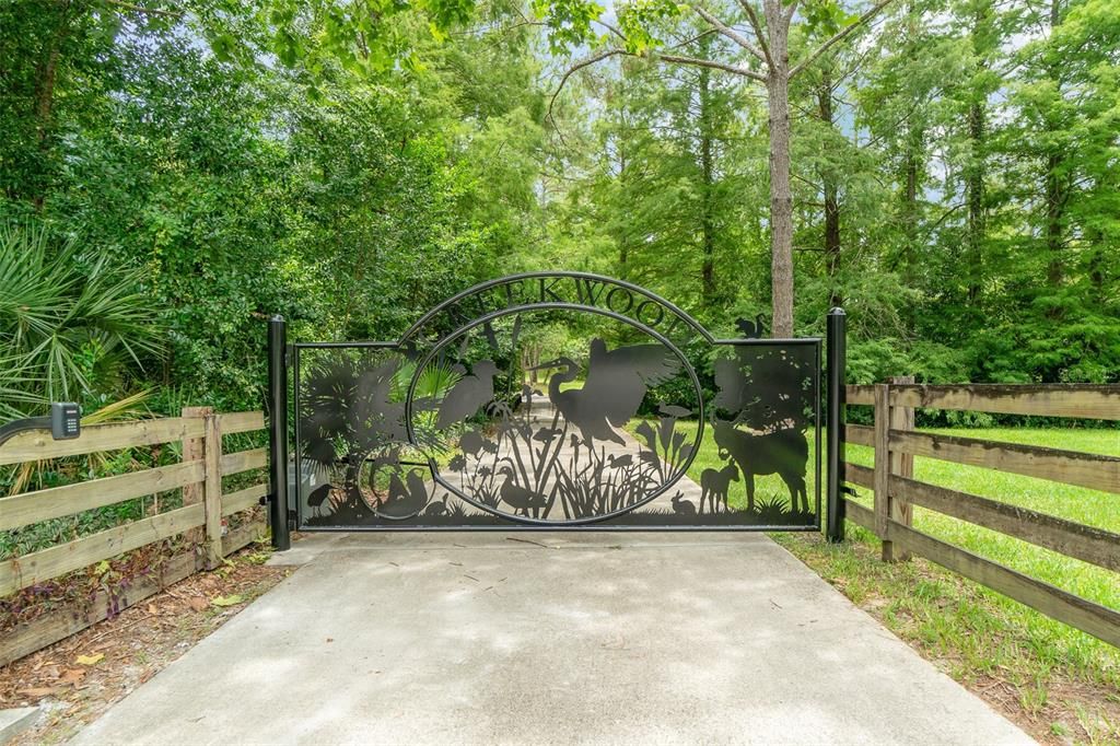 Gate at Entrance to  2702 Robert D Road