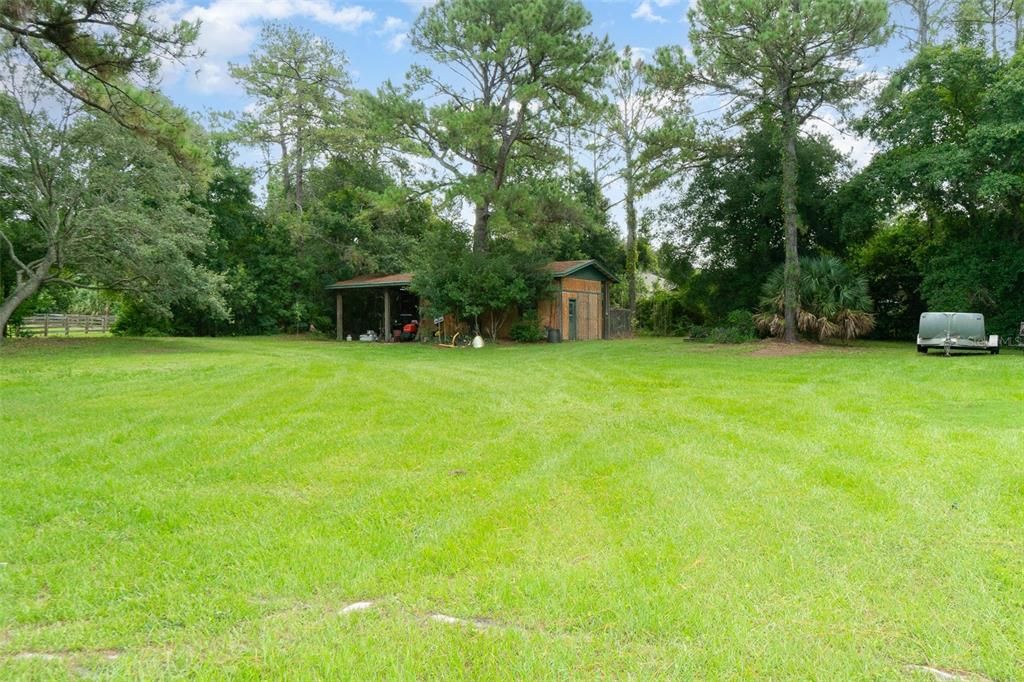 Out Building to the east of the house used as a Workshop.  Building has dog runs at rear