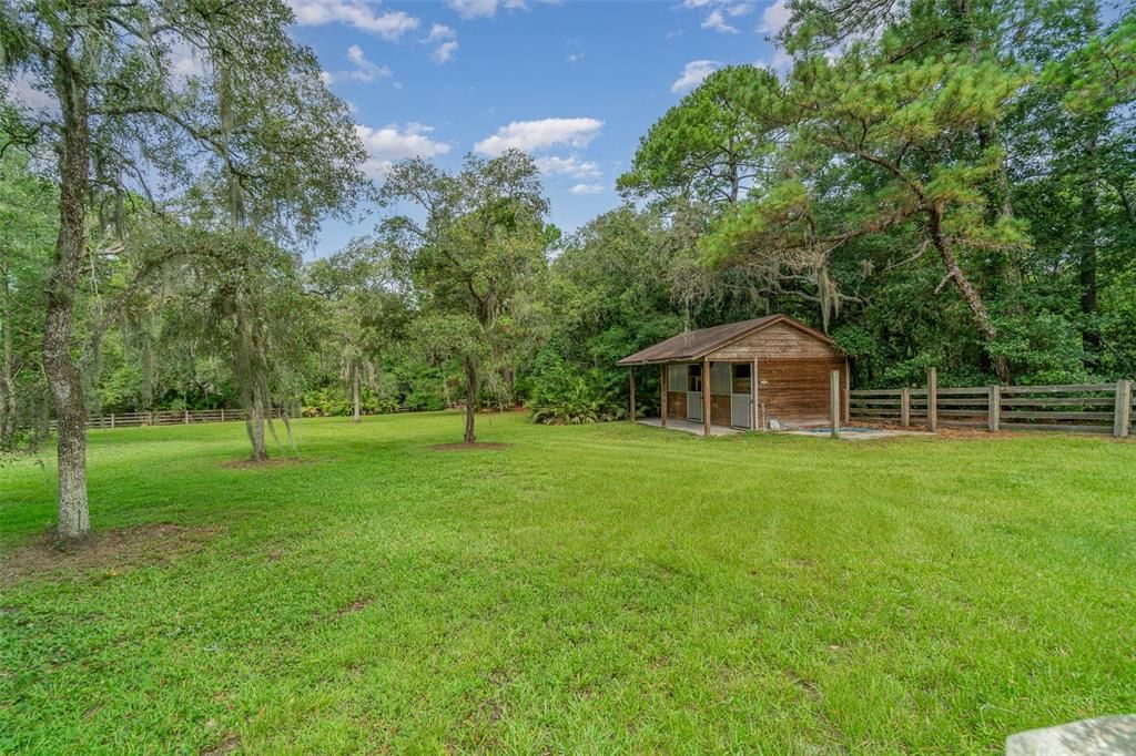 Pasture and Stalls on west side of property