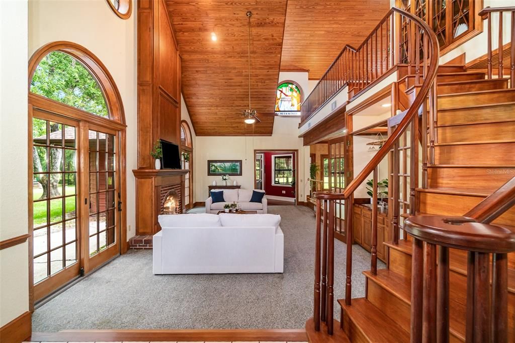 Inside the front door as you enter foyer and Great Room  Stairs lead upstairs to Bedroom II and en-suite Bath