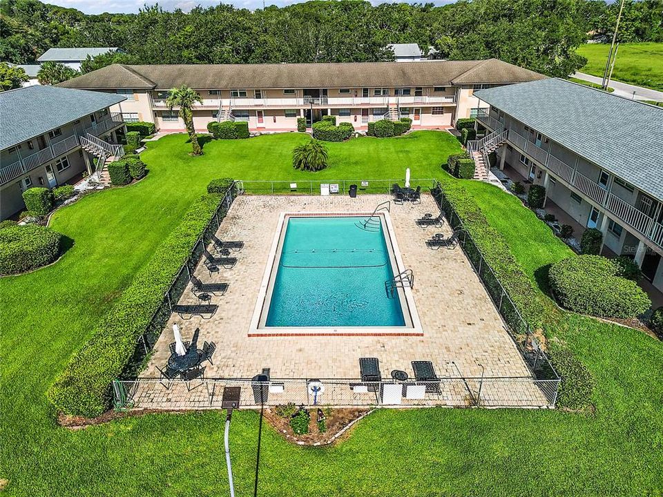 AREIAL VIEW OF POOL AND COMMON AREA