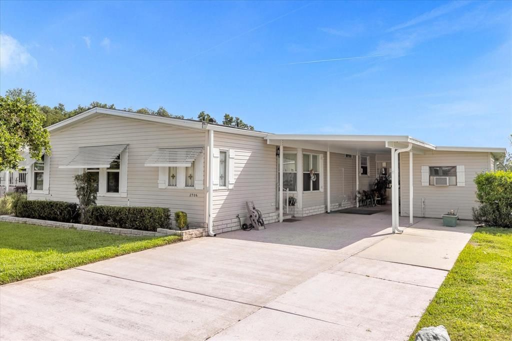 Front View with 56'Long  Driveway