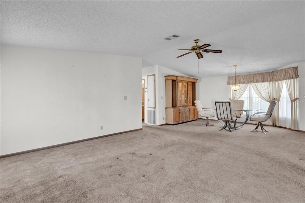 Formal Living Room and Dining UnfurnishedBuilt in China Cabinet