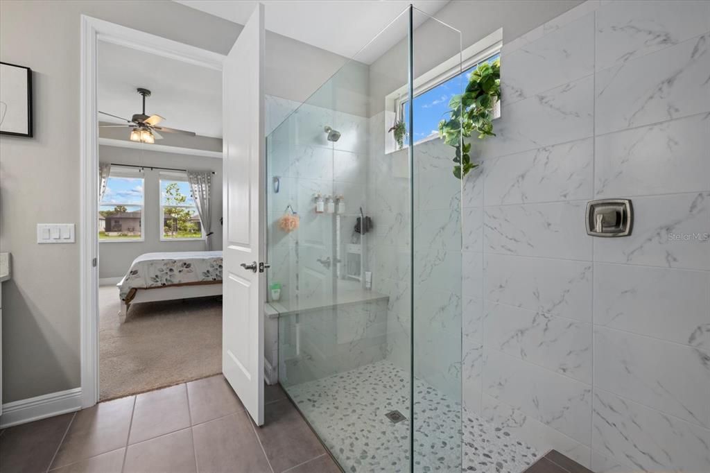 Large Primary Suite Walk-in Shower