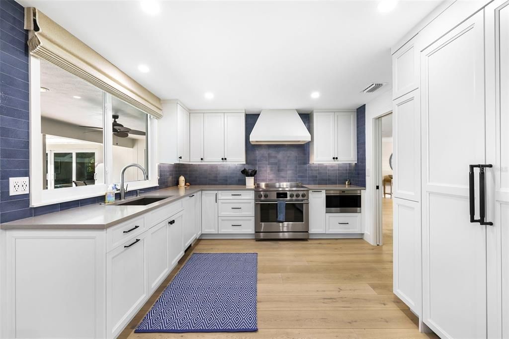 Kitchen with quartz countertops